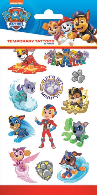 12x Plak Tattoos Paw Patrol