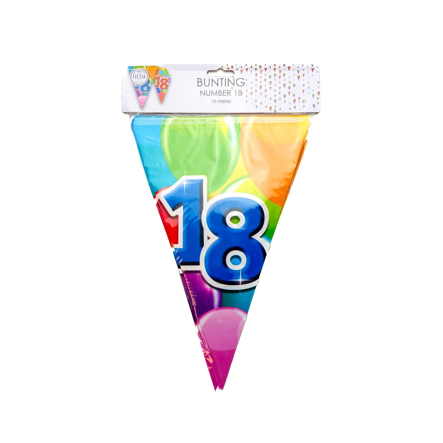 Vlaggenlijn 10m 2-Zijdig bedrukt ‘18’