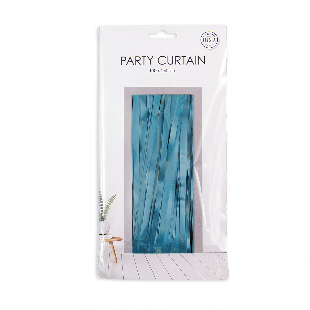 Deurgordijn 1x2,4m Baby Blauw
