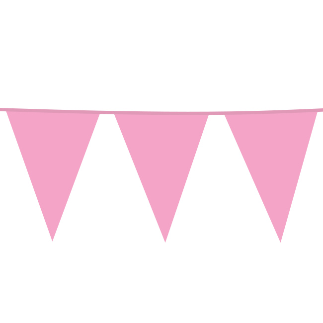 Giga Vlaggenlijn Licht roze 10m