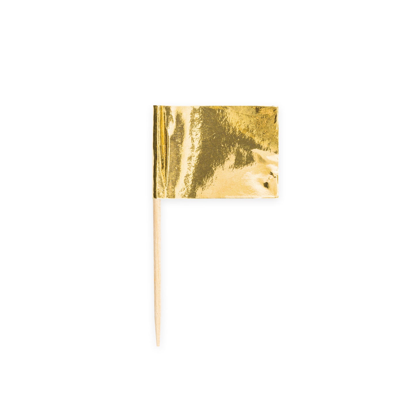 50x Vlaggenprikker Metallic Goud