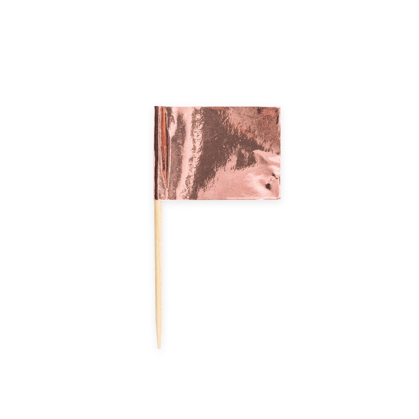 50x Vlaggenprikker Metallic Rosé Goud