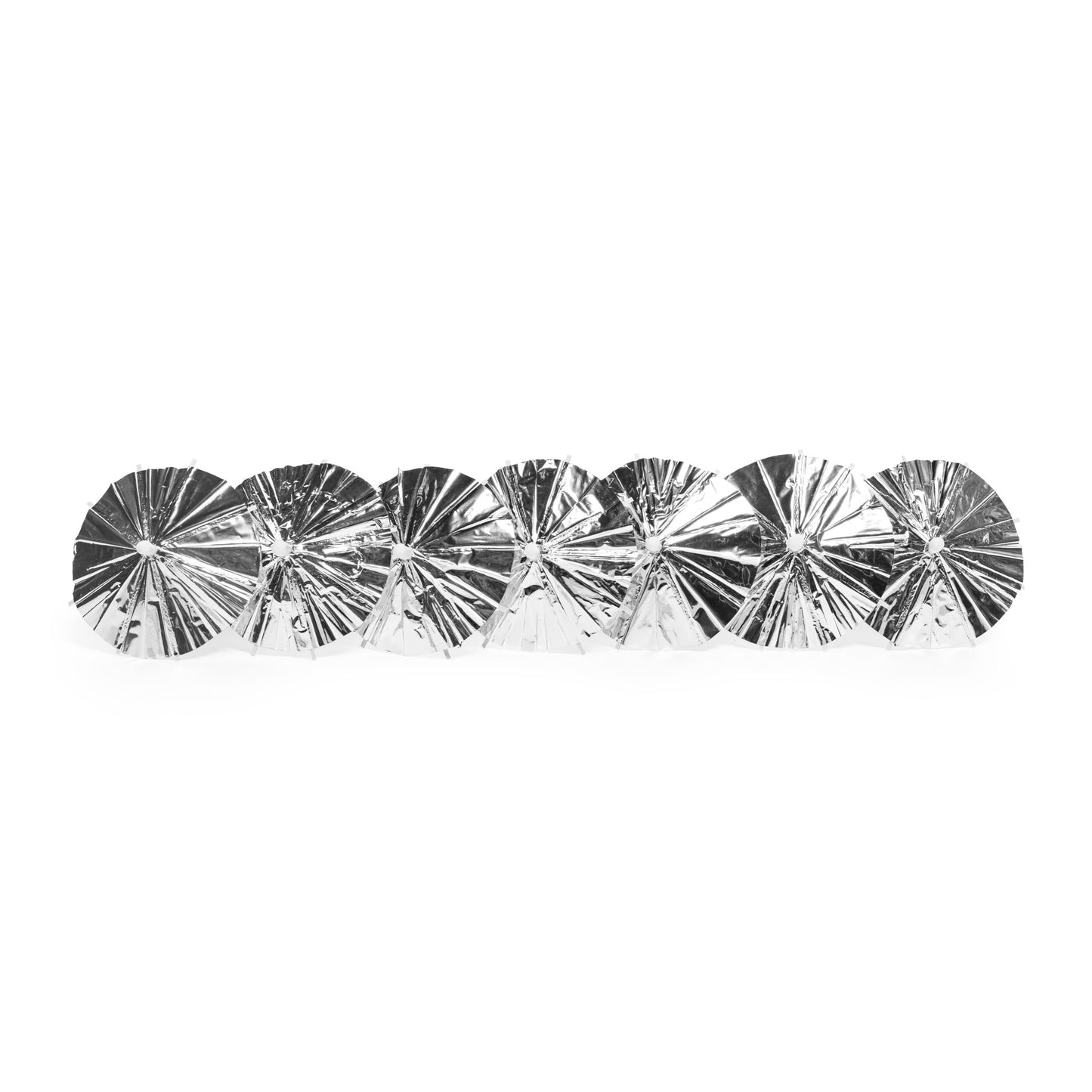 10x Parasol prikker Metallic Zilver
