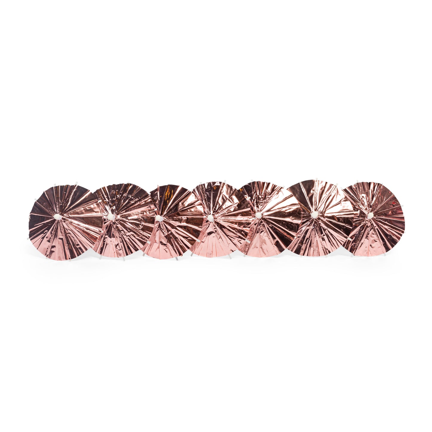10x Parasol prikker Metallic Rosé Goud