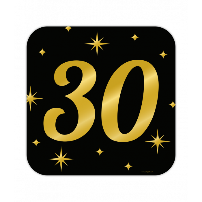 Huldeschild Zwart/Goud - 30 Jaar