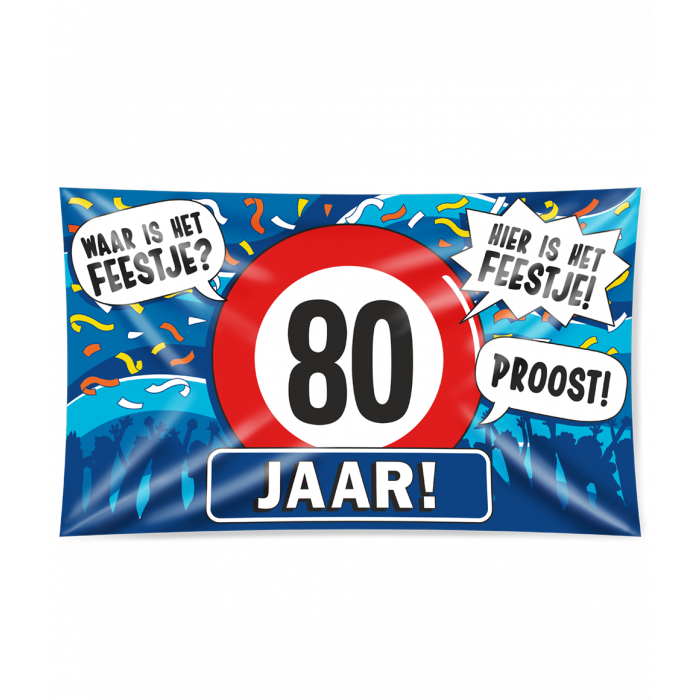 XXL Gevalvlag - 80 Jaar
