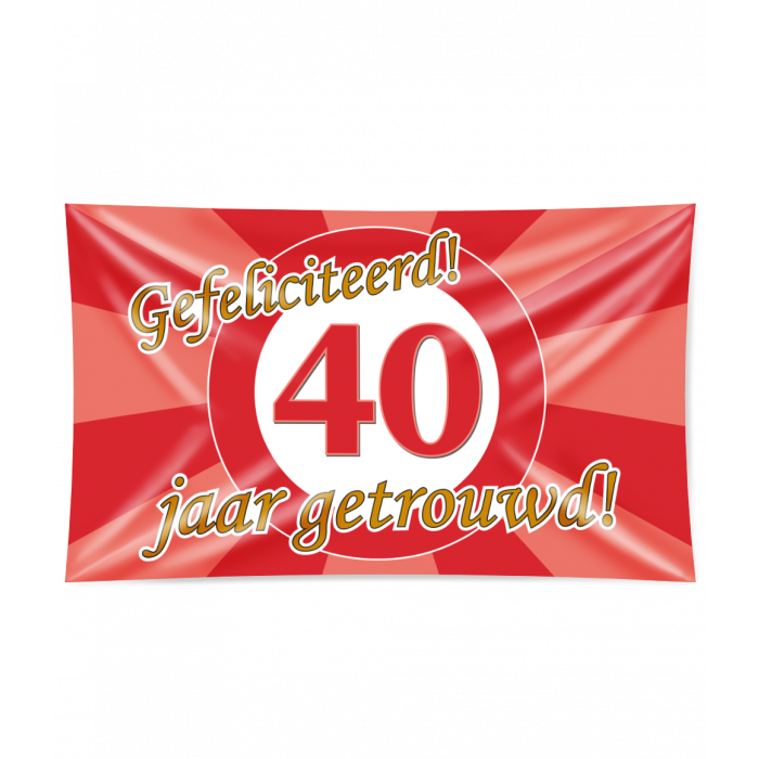 XXL Gevalvlag - 40 jaar getrouwd