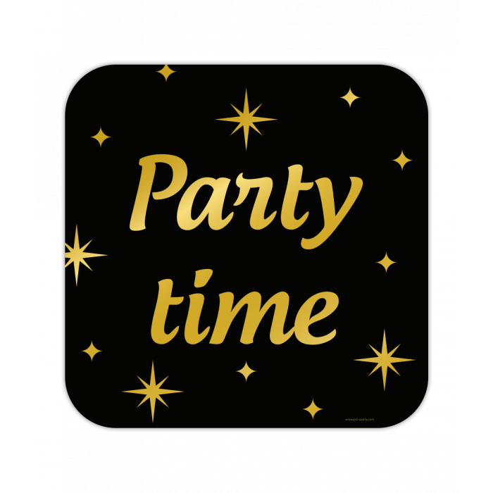 Huldeschild Zwart/Goud - Party Time