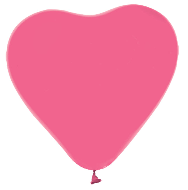 100x Roze Hartjesballonnen 12"
