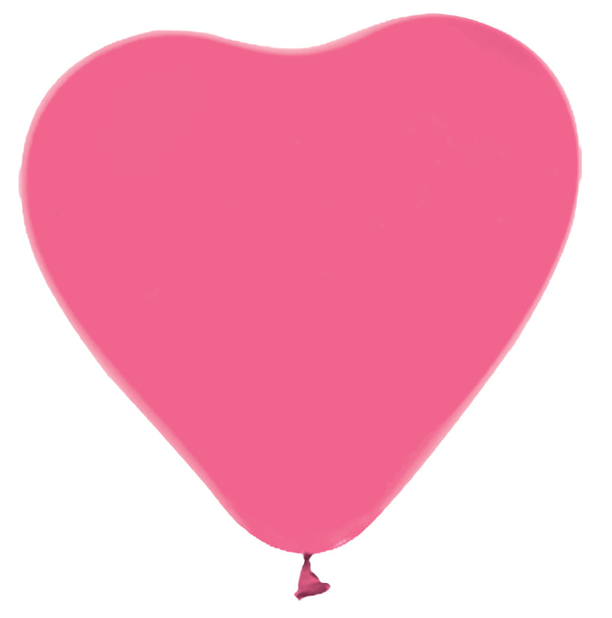100x Roze Hartjesballonnen 12"