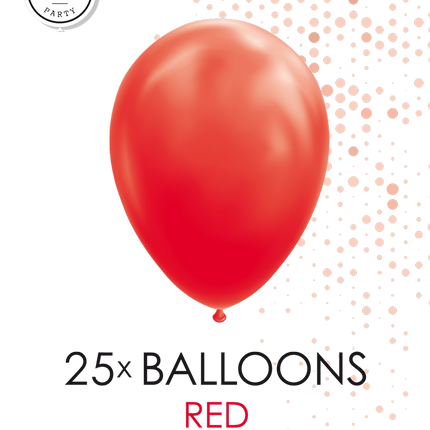 25 Ballonnen 12″ Rood