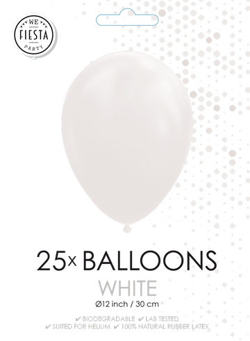 25 Ballonnen 12″ Wit
