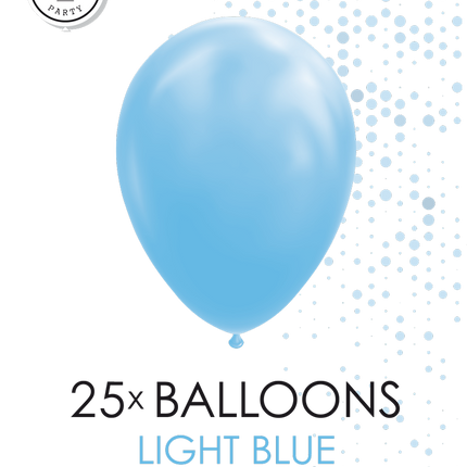 25 Ballonnen 12″ Licht blauw
