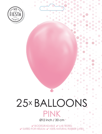 25 Ballonnen 12″ Roze