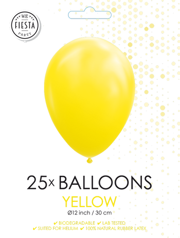25 Ballonnen 12″ Geel