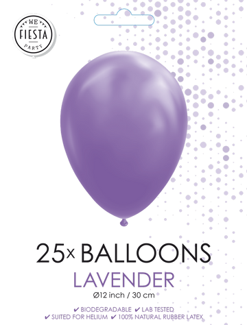 25 Ballonnen 12″ Lavendel