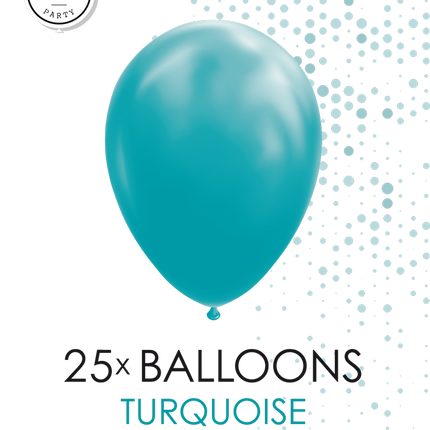 25 Ballonnen 12″ Turquoise