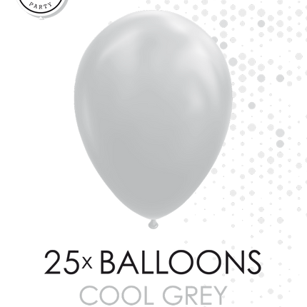 25 Ballonnen 12″ Cool Grijs