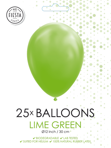 25 Ballonnen 12″ Lime Groen