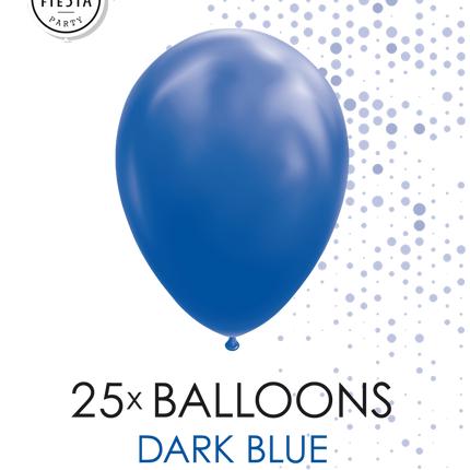25 Ballonnen 12″ Donker Blauw
