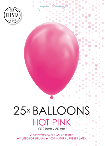 25 Ballonnen 12″ Donker Roze