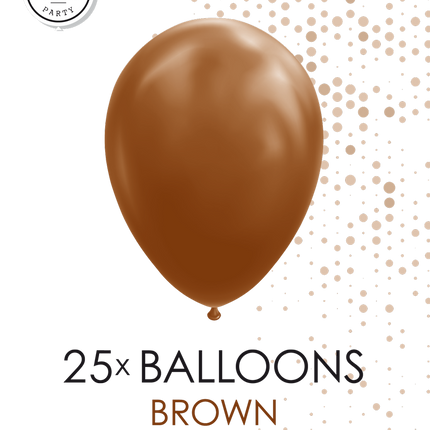 25 Ballonnen 12″ Bruin