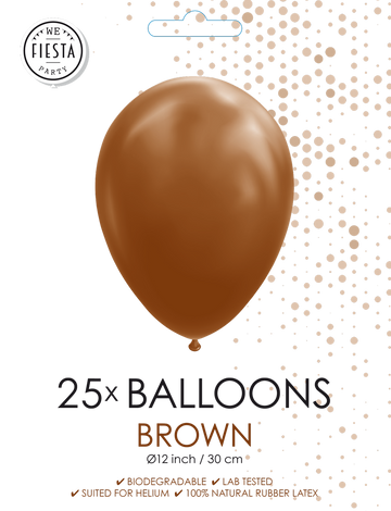 25 Ballonnen 12″ Bruin