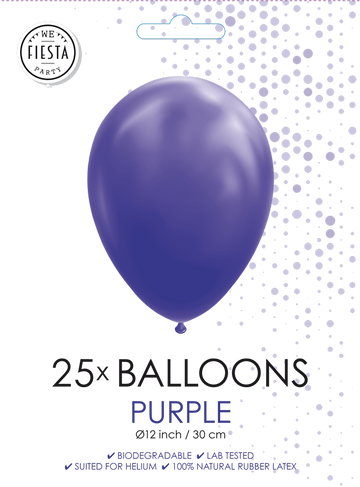 25 Ballonnen 12″ Paars