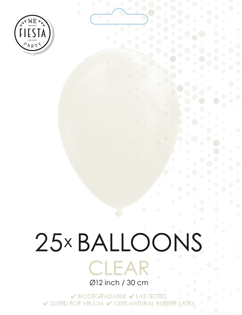25 Ballonnen 12″ Clear