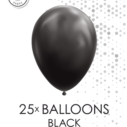 25 Ballonnen 12″ Zwart