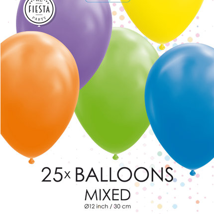 25 Ballonnen 12″ Assorti