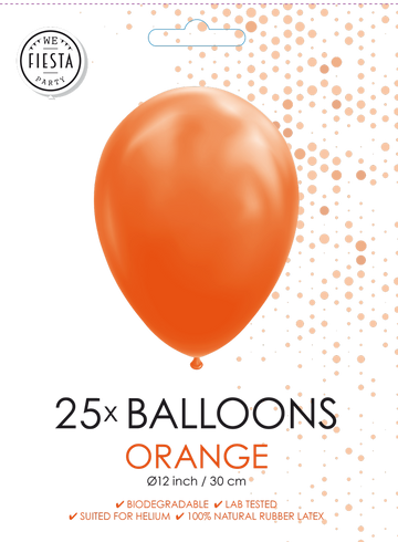 25 Ballonnen 12″ Oranje