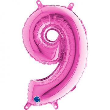 Folieballon nmr. 9 - Kleuren selecteerbaar