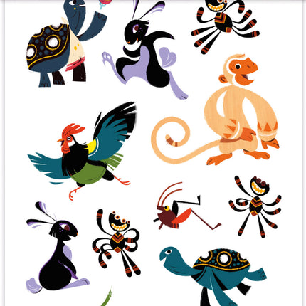 12x Plak Tattoos Anansi de Spin