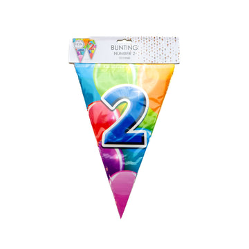 Vlaggenlijn 10m 2-Zijdig bedrukt ‘2’