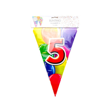 Vlaggenlijn 10m 2-Zijdig bedrukt ‘5’