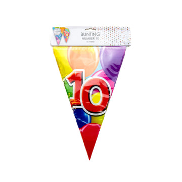 Vlaggenlijn 10m 2-Zijdig bedrukt ‘10’