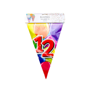 Vlaggenlijn 10m 2-Zijdig bedrukt ‘12’