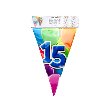 Vlaggenlijn 10m 2-Zijdig bedrukt ‘15’