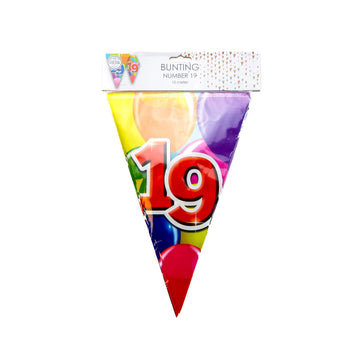 Vlaggenlijn 10m 2-Zijdig bedrukt ‘19’