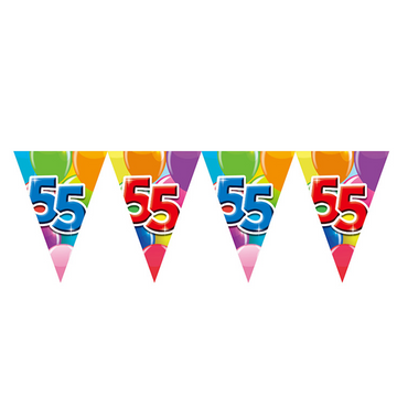 Vlaggenlijn 10m 2-Zijdig bedrukt ‘55’