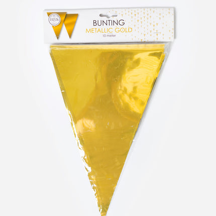 Vlaggenlijn Metallic Goud 10 meter