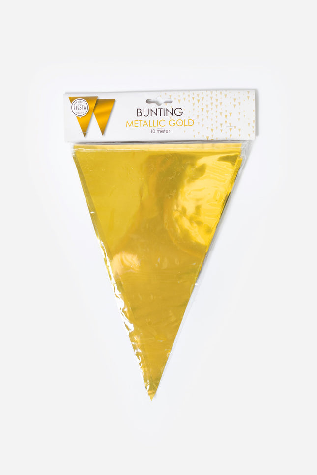 Vlaggenlijn Metallic Goud 10 meter