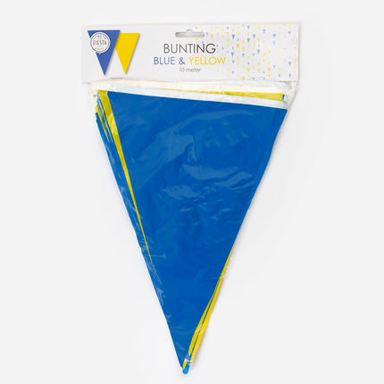Vlaggenlijn Geel/Blauw 10m