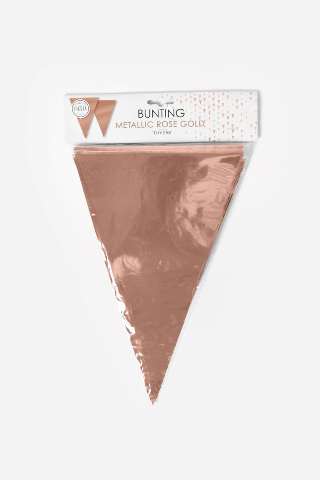 Vlaggenlijn Metallic Rosé Goud 10 meter