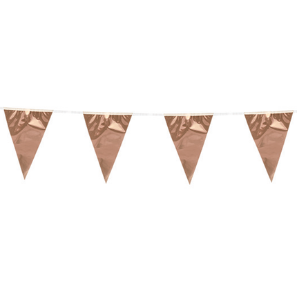 Vlaggenlijn Metallic Rosé Goud 10 meter