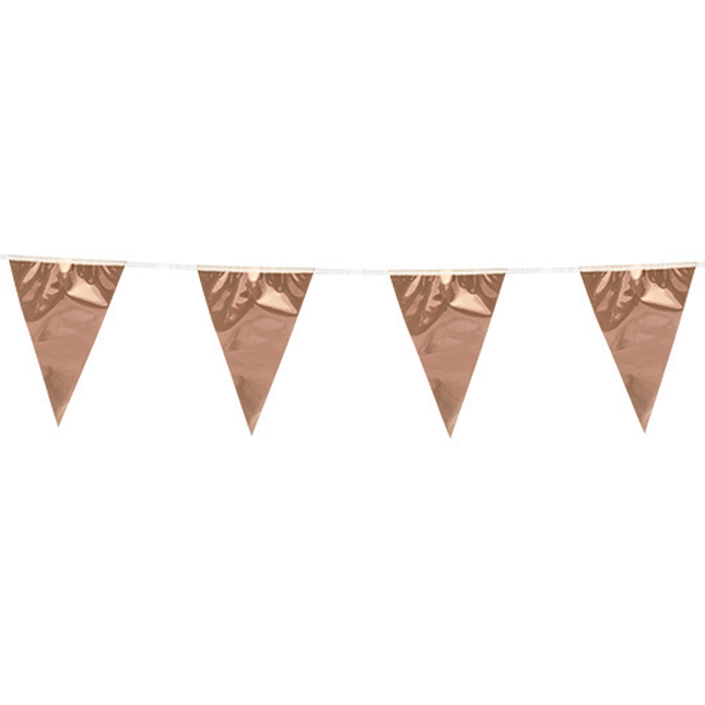Vlaggenlijn Metallic Rosé Goud 10 meter