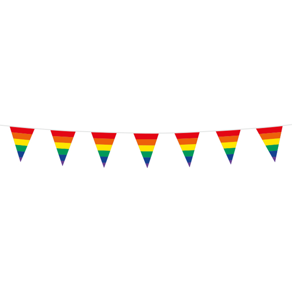 Mini Vlaggenlijn regenboog 3 meter