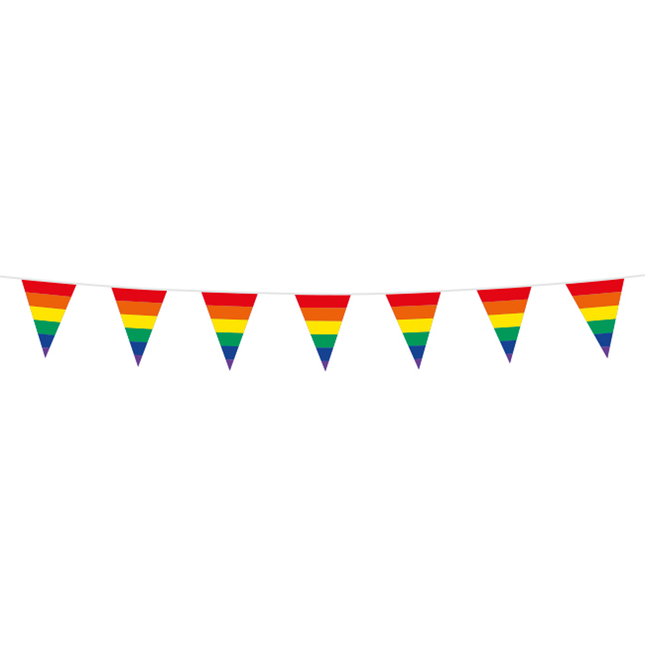 Mini Vlaggenlijn regenboog 3 meter