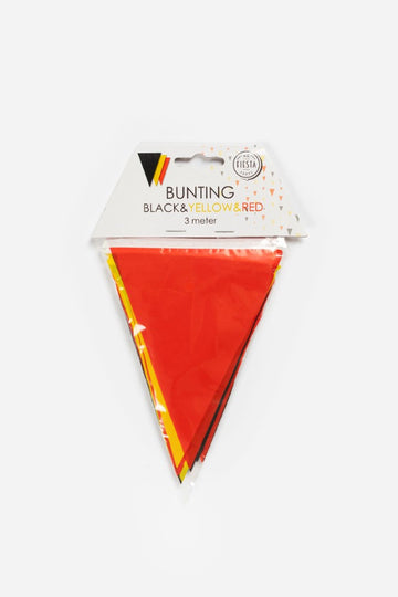 Mini Vlaggenlijn zwart / geel / rood 3 meter